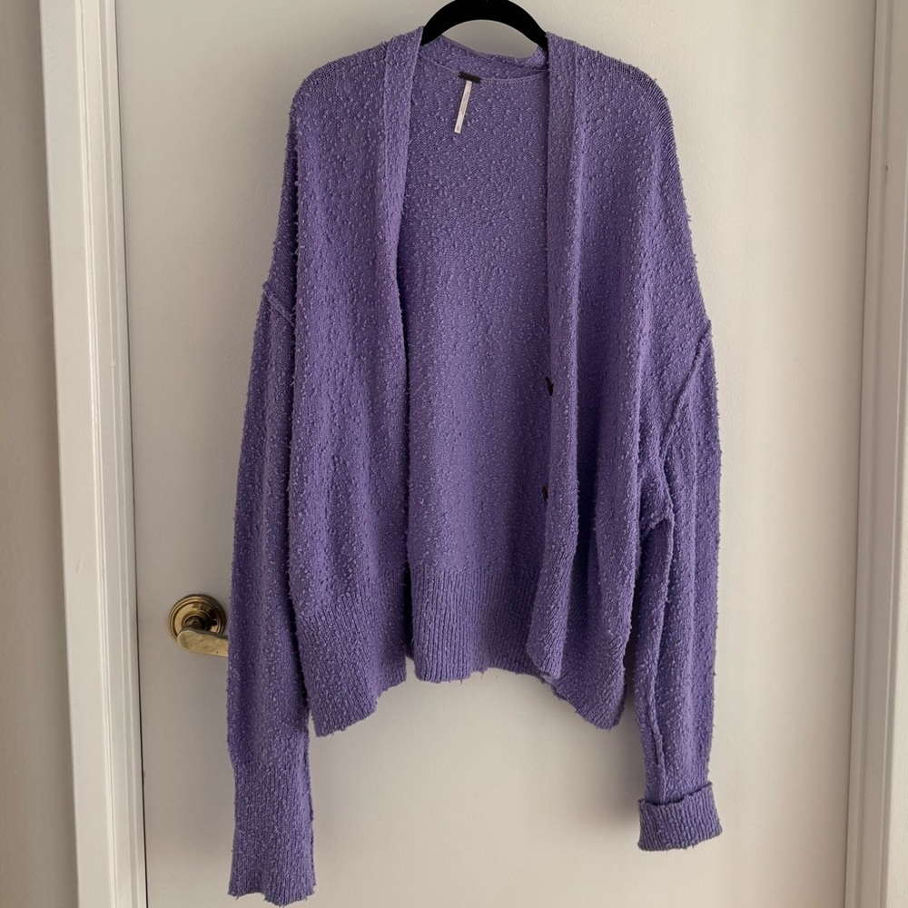 Free People Lavender Cardigan Sweater